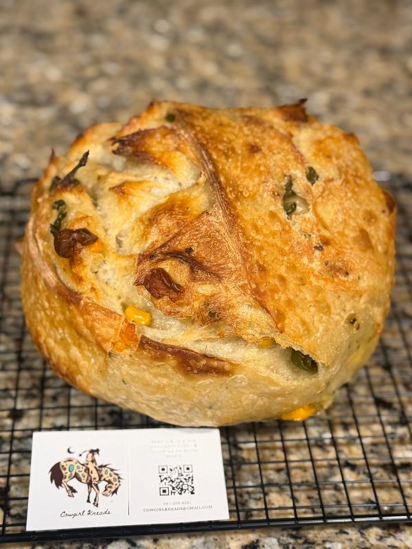 Jalapeno Cheddar Sourdough Boule