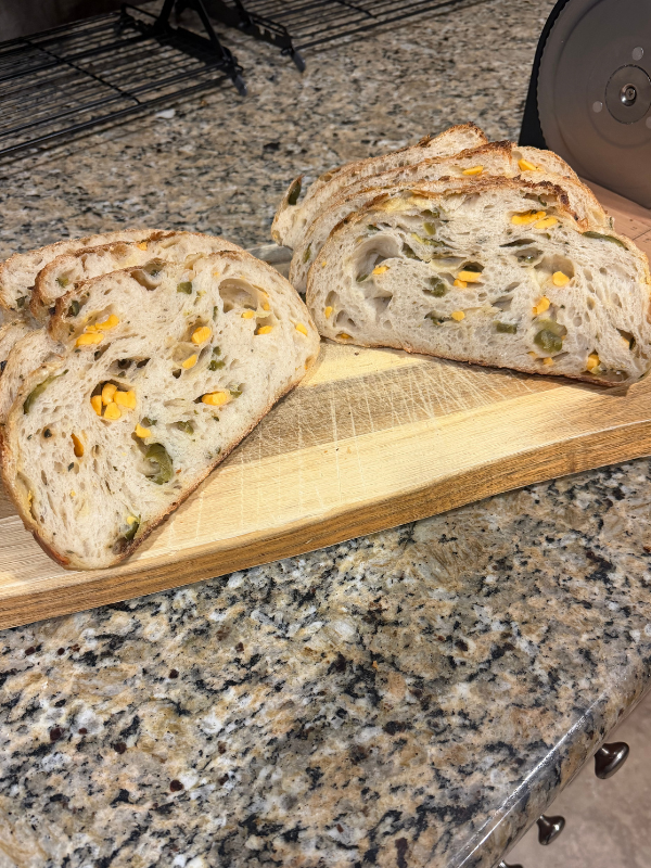 Jalapeno Cheddar Sourdough Boule