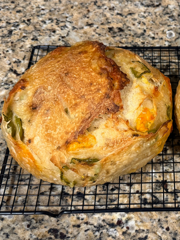 Jalapeno Cheddar Sourdough Boule